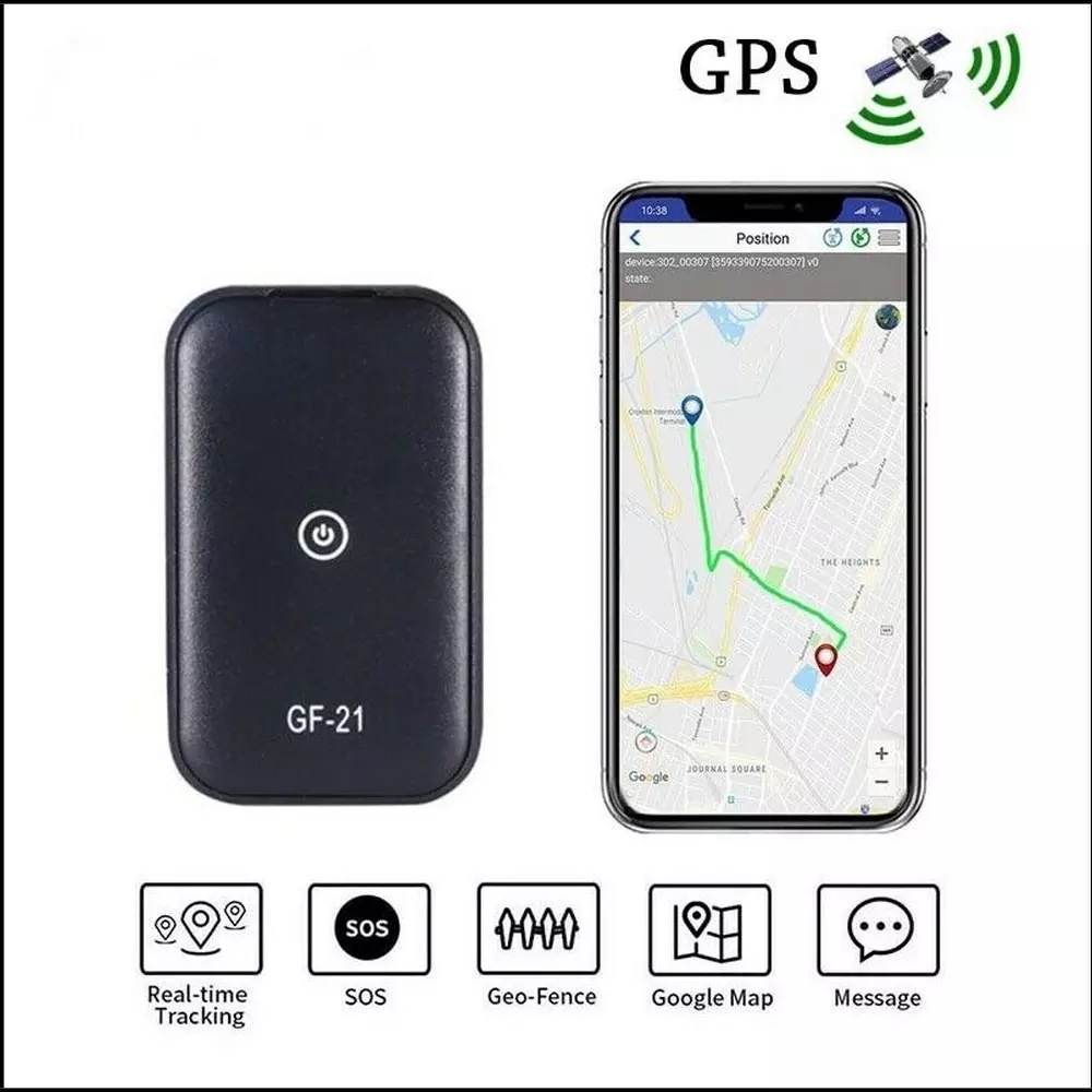 Locator Real-time Driving Tracker Anti-lost GF21 Mini Device Voice Control Recording WIFI GPS black - Image 2