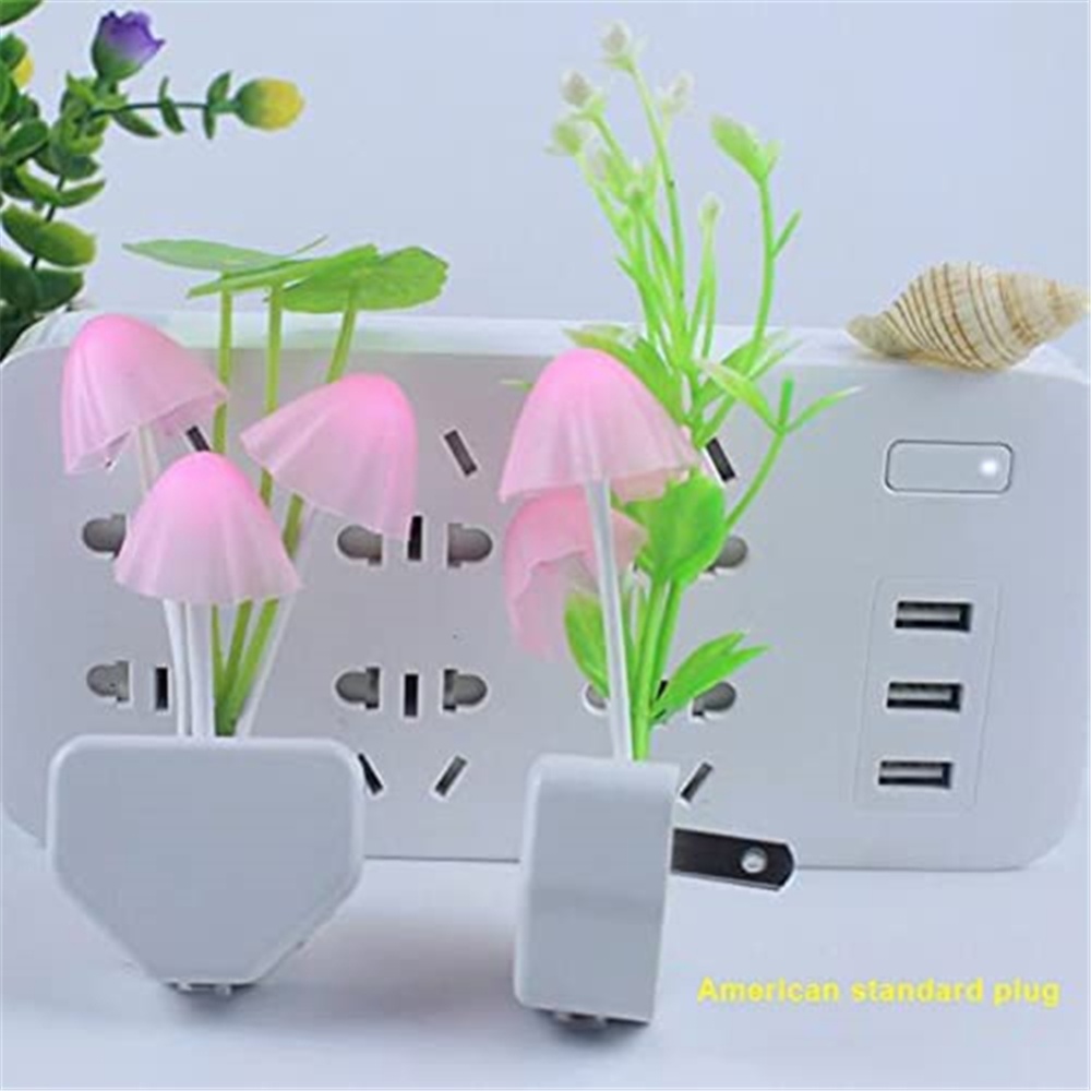 Led Night Light Built In Sensitive Sensor Creative Water Plants Lotus Leaf Control Lamp US plug