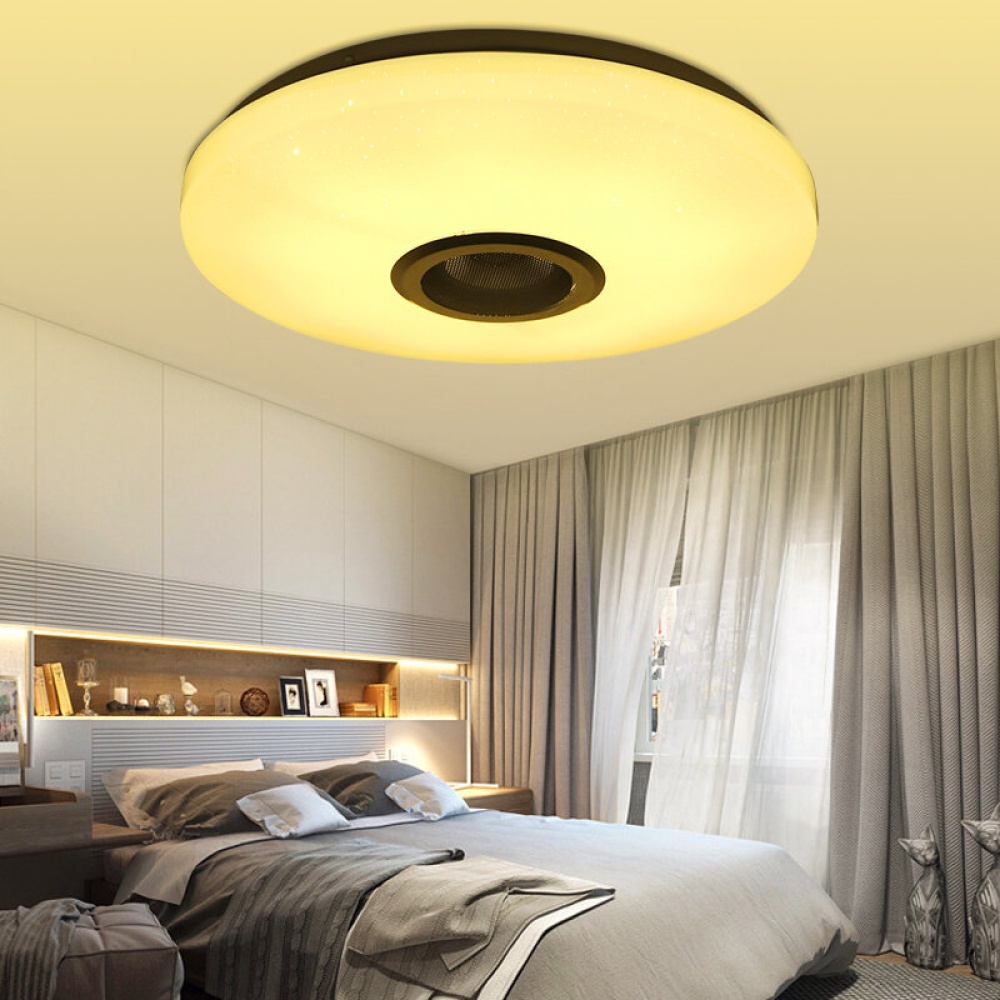 RGBW LED Ceiling Light Music Speaker Lamp Bluetooth APP + Remote Control Bedroom Smart Ceiling Lamp - Image 2