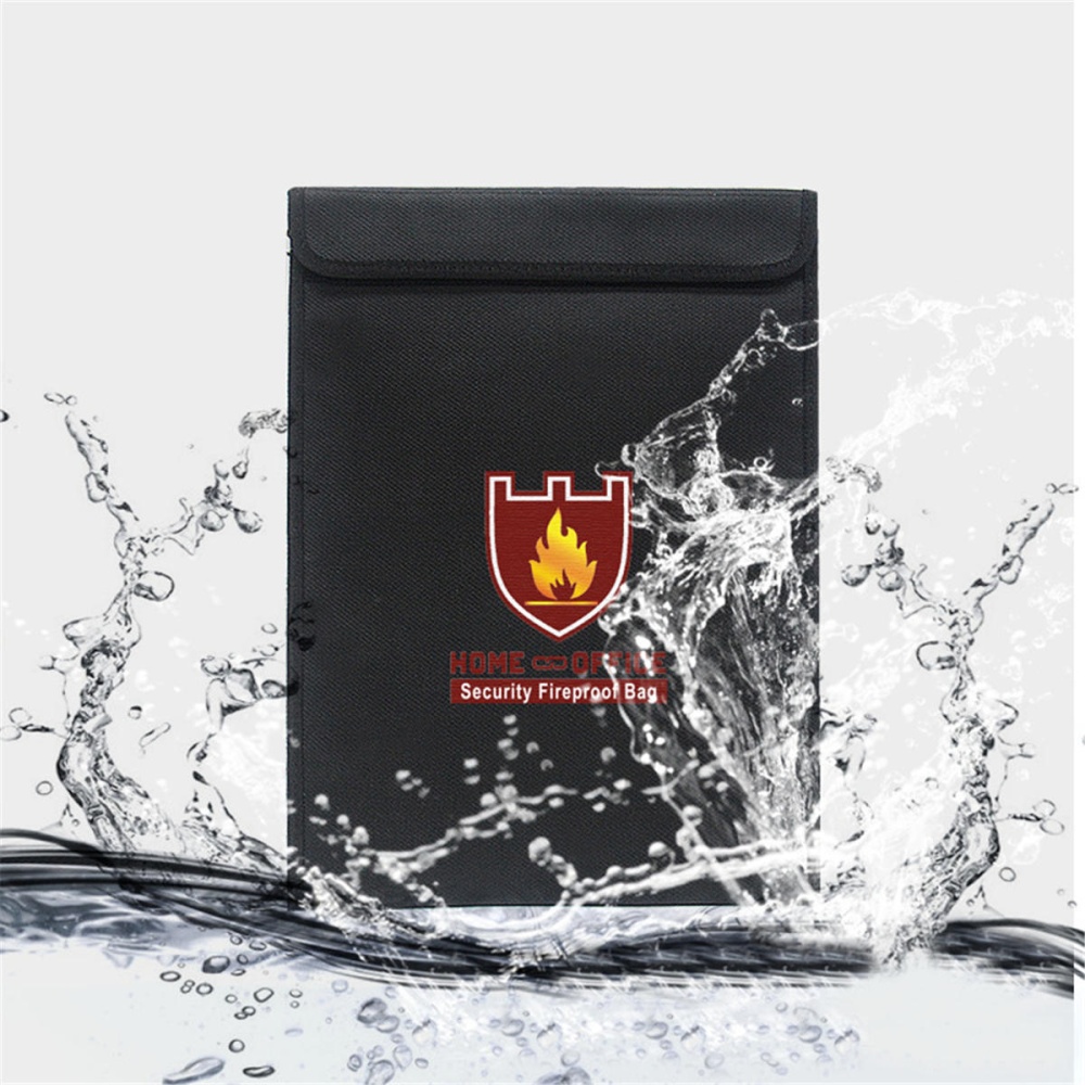 Waterproof Fire Resistant Document Bag Waterproof File Bag Protection Cash Money File Passport Pouch - 1# - Image 2