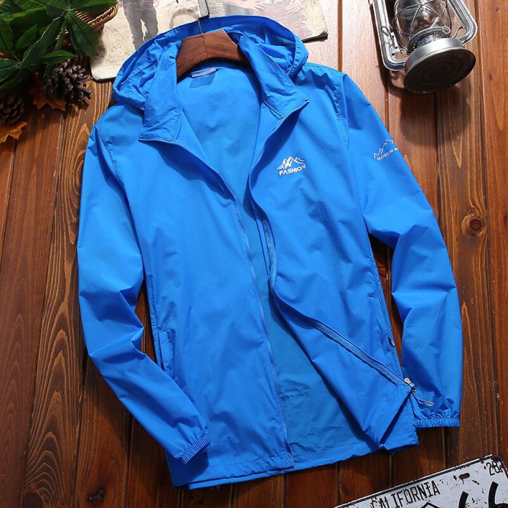 Outdoor Sport Quick Drying Lightweight Thin Waterproof Suncreen Skin Coats - L Grey