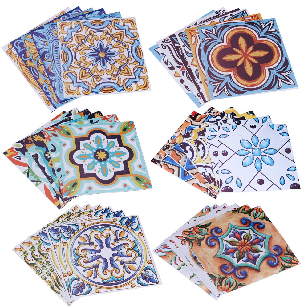 6pcs Waterproof Tile Style Tile Stickers European And American Tile Stickers - #1 - Image 2