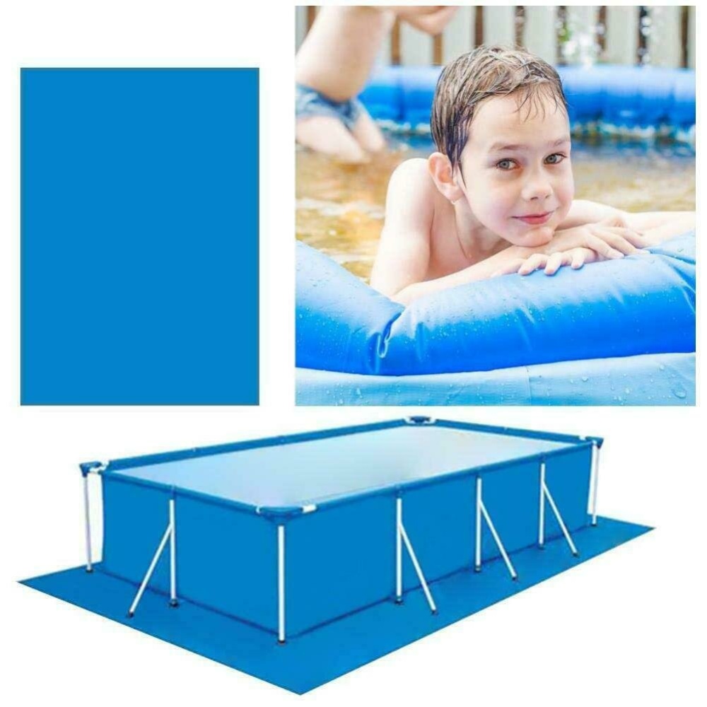 240/258/385/360cm Outdoor Garden Durable PE Swimming Pool Cover Waterproof Rainproof Dustproof Cover Blue Round Swimming Pool & Accessories - Type C - Image 2