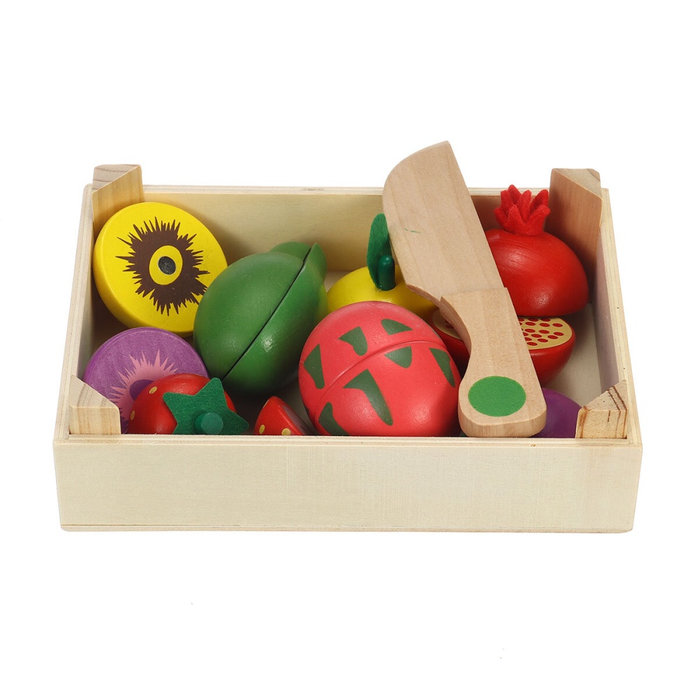 Children Wooden Food Kitchen Pretend Clay Fruit Veg Bread Set Toys for Kid Early Education Toy - Type A - Image 2