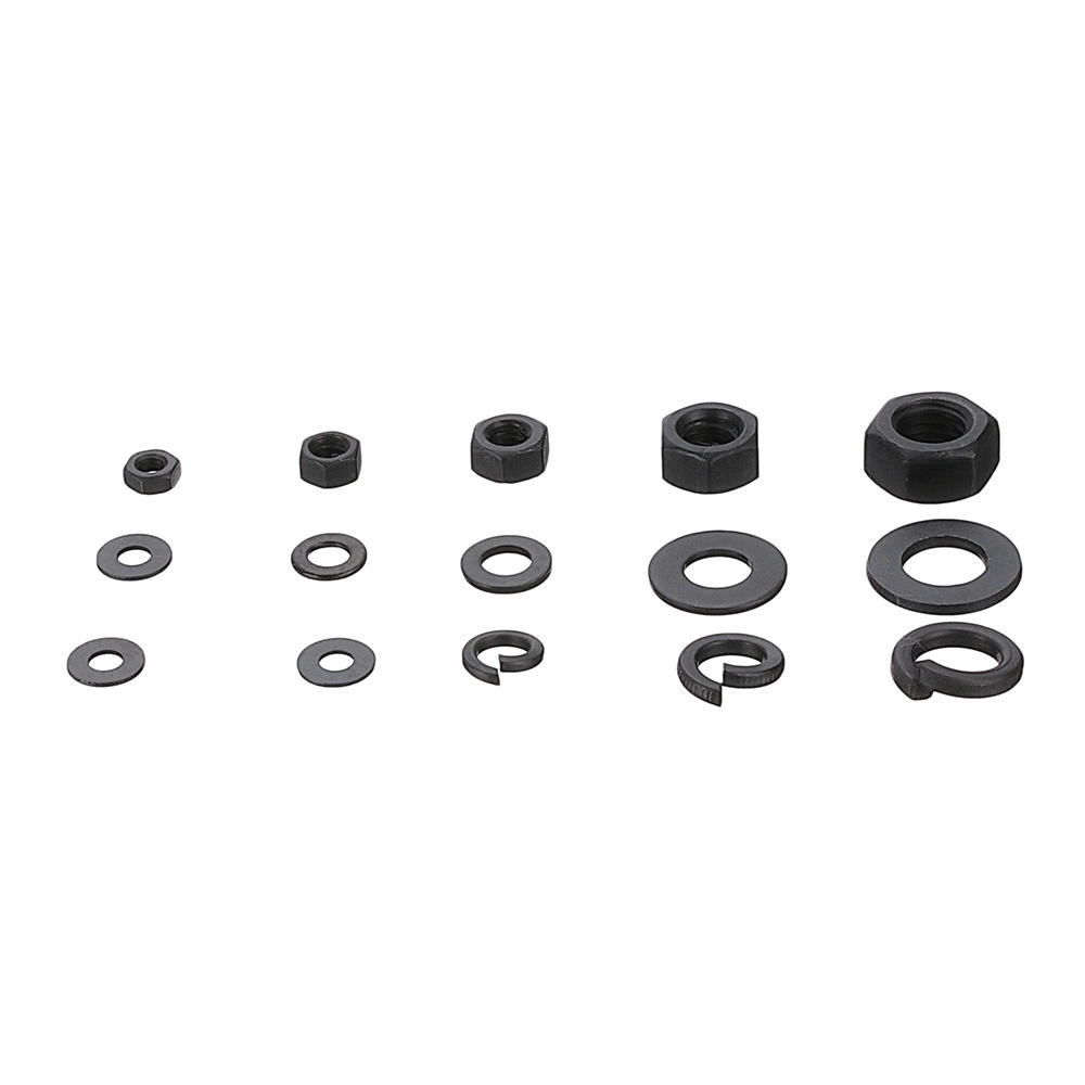 Suleve MXCW1 231Pcs Hex Nut Flat Washer Spring Lock Washer Carbon Steel M4/M5/M6/M8/M10 Assortment - Image 2