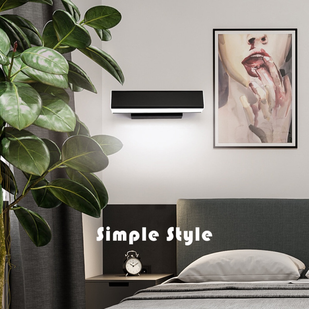 Modern LED Wall Light Stair Room Hotel Hall Porch Decor Lamp Fixture Warm White - 2W Black