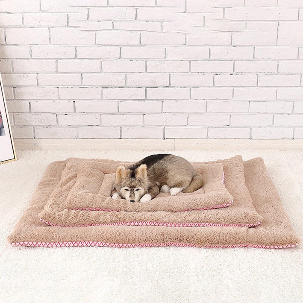 Double Sides Corduroy Short Plush Pet Mat Dog Cat Sleeping Pad Mat Pet Bed - S Pink - Image 2