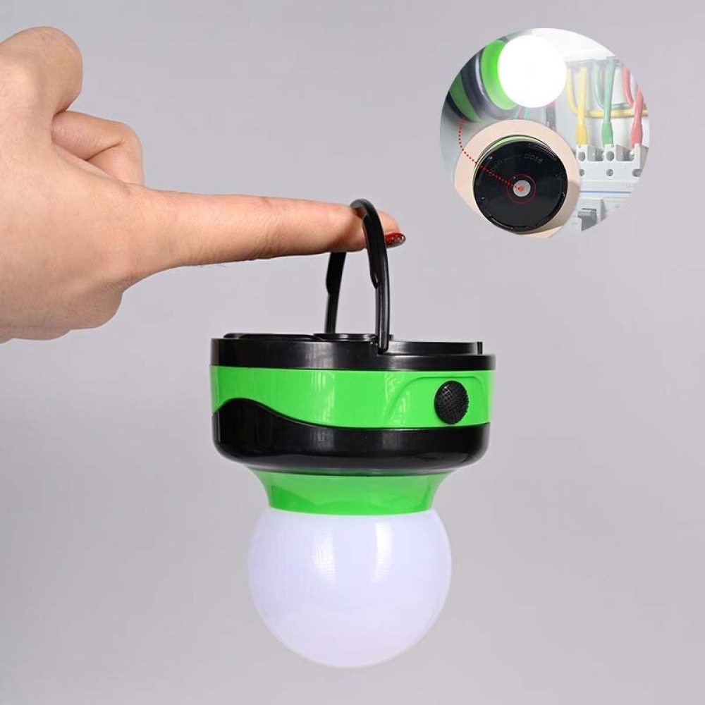 LED Camping Light Outdoor Work light USB Ball Bulb Tent Lantern Magnetic Suction Portable Night light Emergency Lamp - Green