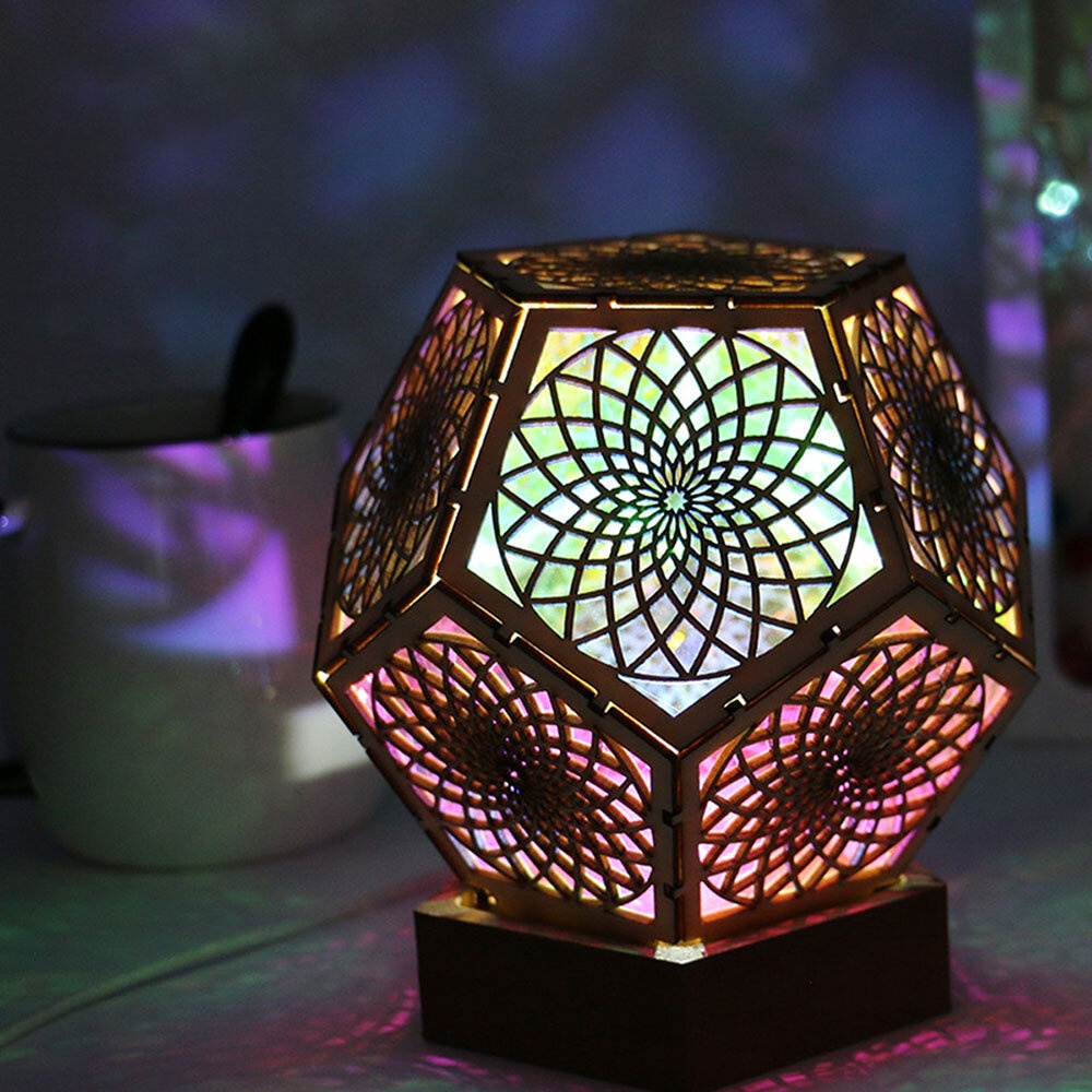 3D USB Starlight Projector Bohemian Style Romantic Colorful Lamp Night Lights Lamp Decor for Children's Room Bedroom Sleep Starlight - Image 2