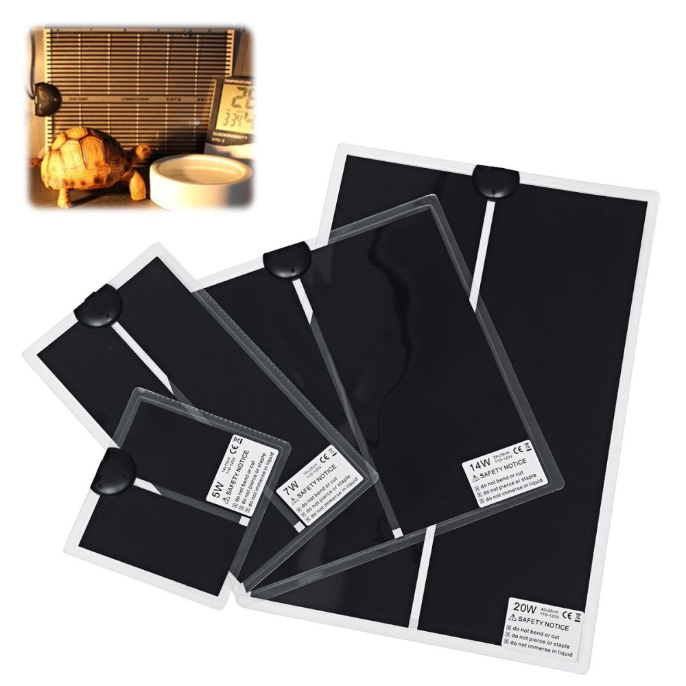 Reptile Heat Mat Aquarium Turtles Lizards Temp Controller Pet Heating Warm Pads - L