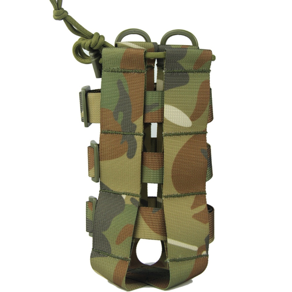 Outdoor Tactical Molle Water Bottle Bag Military Hiking Belt Holder Kettle Pouch Bag - Brown - Image 2