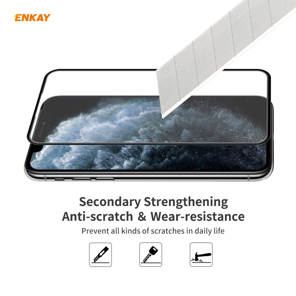 Enkay 1/2/5 Pcs for iPhone 11 Pro Max / XS Max Front Flim 9H Anti-Explosion Full Coverage Tempered Glass Screen Protector - 1pc - Image 2