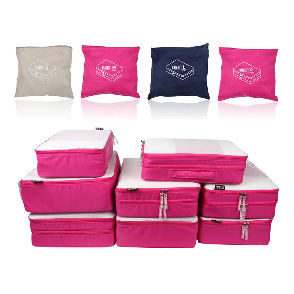 BUBM TLG Travel Packing Organizer Luggage Packing Cubes System Lightweight Travel Bag Storage Bags - 1 Layer M Dark Blue