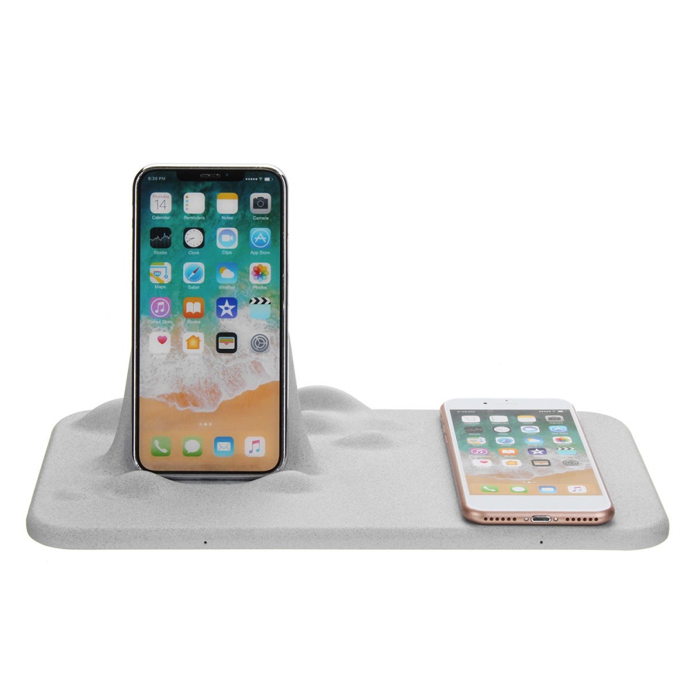 Multifunctional Dual Qi Wireless Charging Pad for iPhone 8 X Plus Watch 3 - Image 2