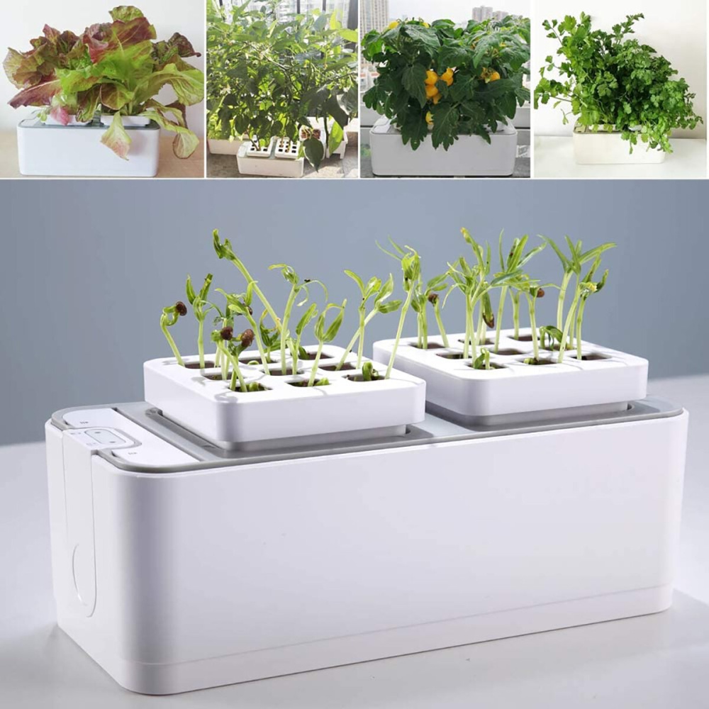 Smart Indoor Herb Garden Hydroponics Growing System self-Watering Planter for Herbs/Vegetable/Flower Home Office Smart Indoor Garden Kit - Image 2