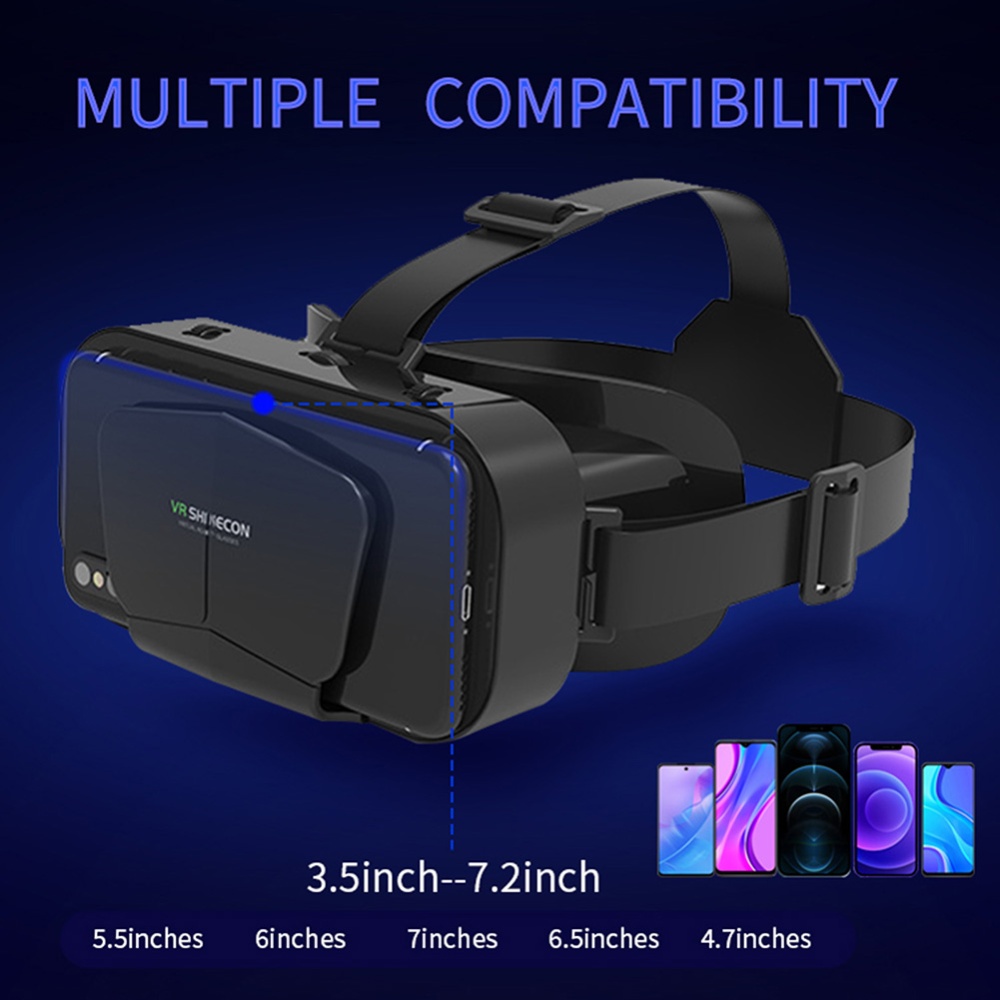 Head-mounted 3d Virtual Reality Vr Gaming Glasses Mobile Phone Movie Helmet Smart Digital Compatible For Android/WIN/IOS System black - Image 3