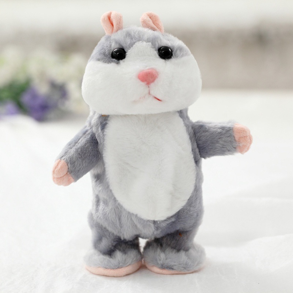 Lovely Talking Plush Hamster Toy, Change Voice, Record Sounds, Nod Head or Walk, Early Education for Baby - Image 2