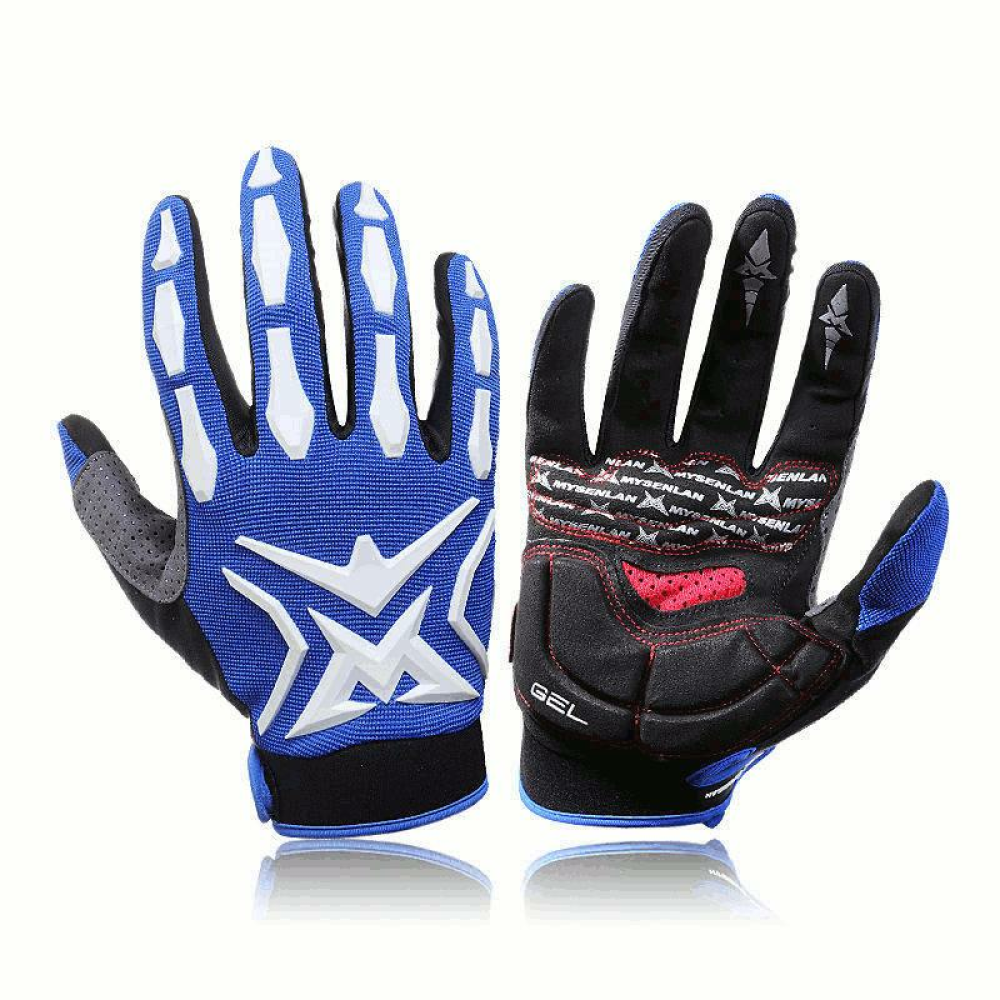 Outdoor Adult Kids Cycling Bike GEL Shockproof Sport Full Finger Ski Gloves - XL Black - Image 2