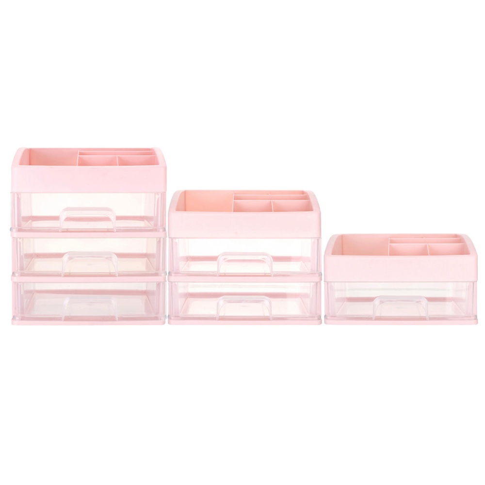 1/2/3 Layers Plastic Desktop Organizer Drawer Makeup Holder Box Make Sundry Storage Box Container - G. - Image 2