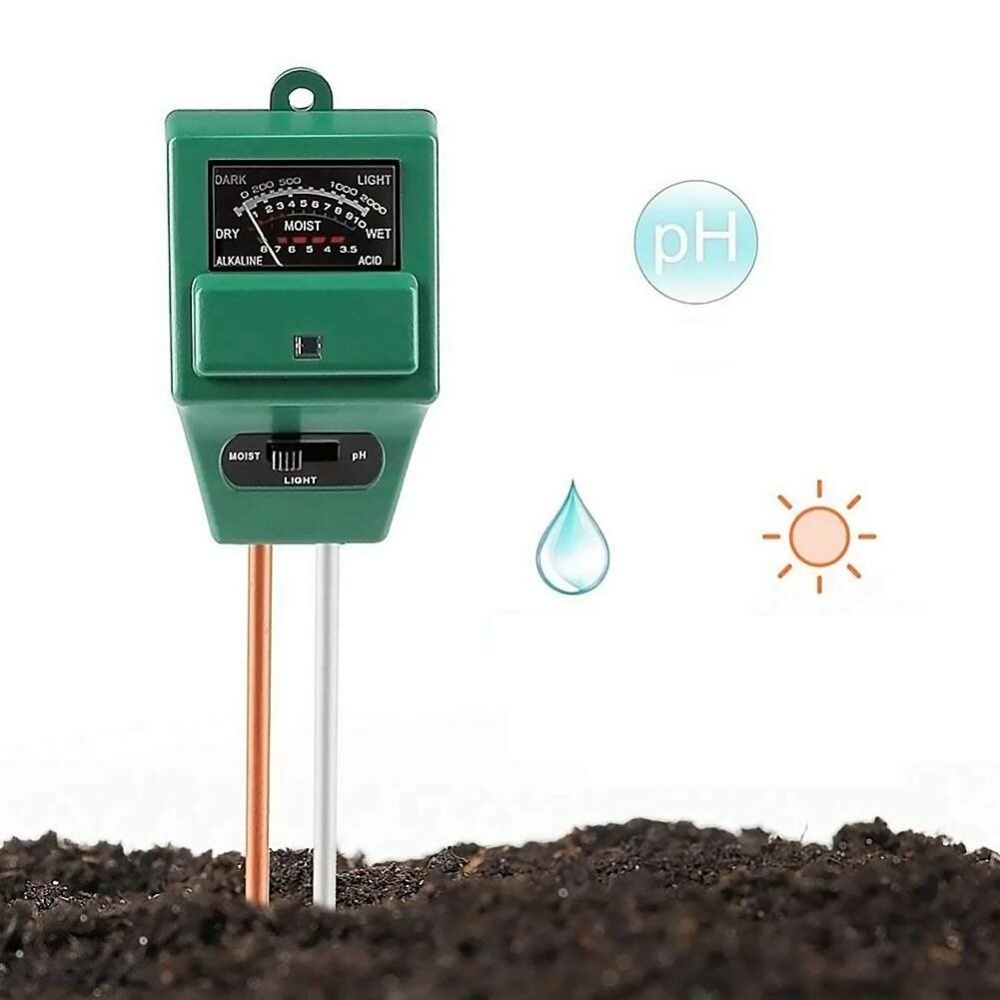 3 in 1 Garden Soil Analysis Tester Hygrometer Acidity PH Light Test - Image 2