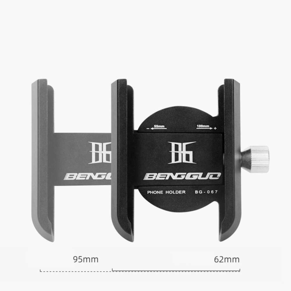 Bike Phone Holder 55-100mm Width Adjustable Phone Mount Waterproof 360° Rotation Phone Stand for Cycling - Black A - Image 2