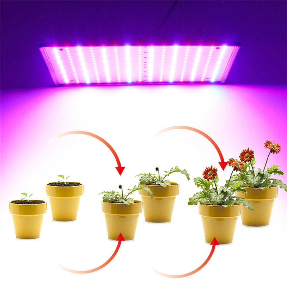 225 LED Grow Light Lamp Full Spectrum Ultrathin Panel Indoor Plant Veg Flower - EU Plug - Image 2