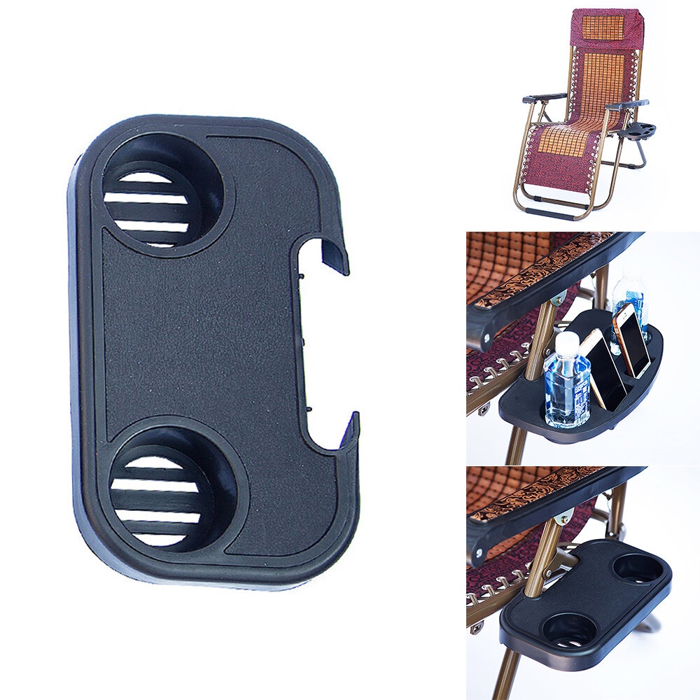 Folding Chair Table Side Tray Multi-functional Drink Cup Water Bottle Holder Phone Rack - #1