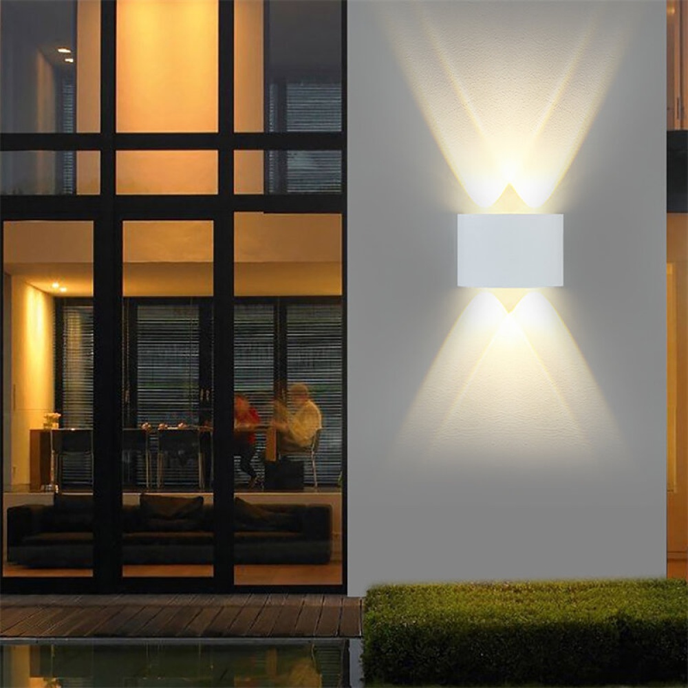 2/4/6/8/10/12 Heads LED Wall Lamp Indoor Outdoor Waterproof Light Fixture Living Room Bedroom Stair Lamp - 2 Heads Warm Light - Image 2