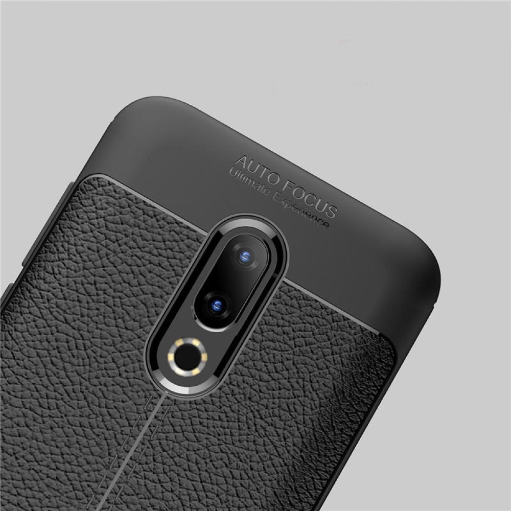 Litchi Soft Silicone Anti-fingerprint Protective Case For Meizu 16 / Meizu 16th - Navy - Image 2