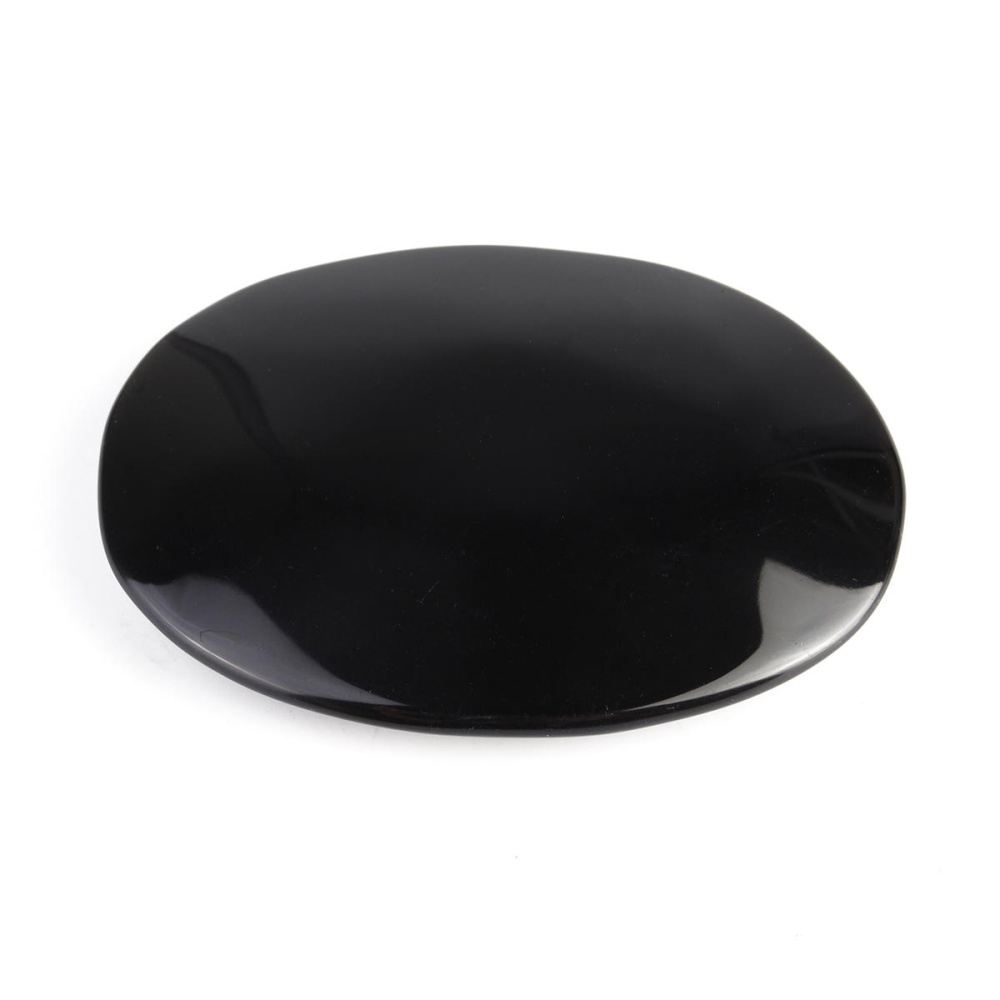 Large Black Obsidian Oval Palmstone Crystal Gemstone Memorial Scrying Stone Healing US