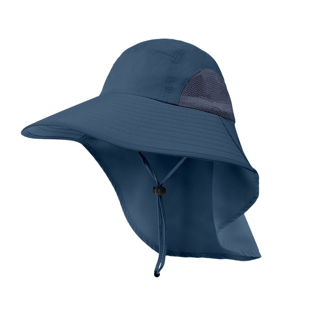 Folding Fishing Hat Wide Brim UPF50+ Breathable Quick Dry Sun Cap with Neck Flap Hunting Climbing Camping - Green - Image 2