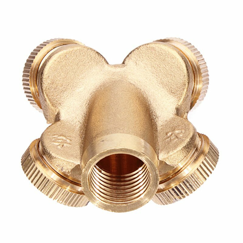 Honana HG-GW 1/4 Inch 4 Hole Brass Spray Nozzle Garden Sprinklers Irrigation Fitting - Image 2