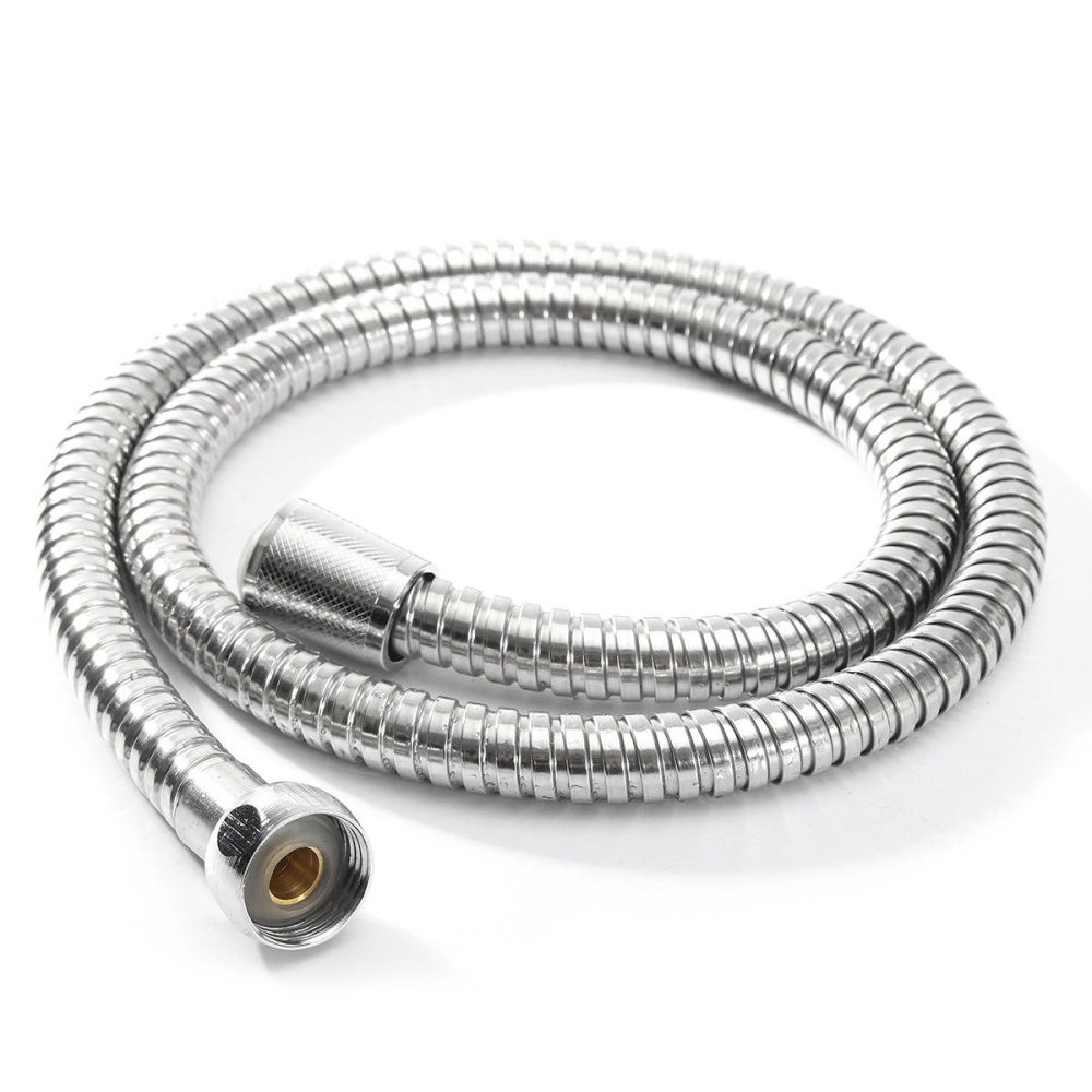 1m/1.5m/2m Stainless Steel Bathroom Flexible Shower Hose Water Head Pipe G1/2 Thread Interface - 2m - Image 2