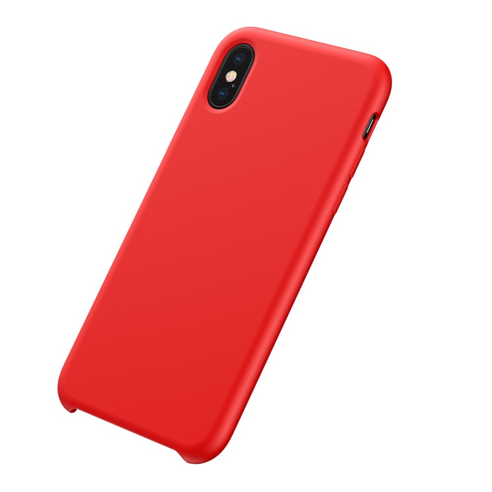 Baseus Liquid Silicone Protective Case For iPhone XS Max Anti Fingerprint Anti-sweat Back Cover - Red - Image 2