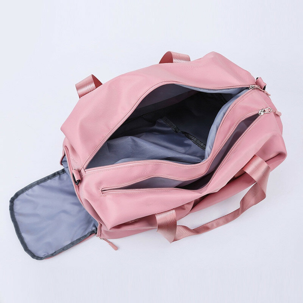 Fitness Handbag Fishing Bag Sport Wet Dry Separation Handbag Multifunction Duffle Waterproof Shoulder Bag - Pink #2 - Image 2