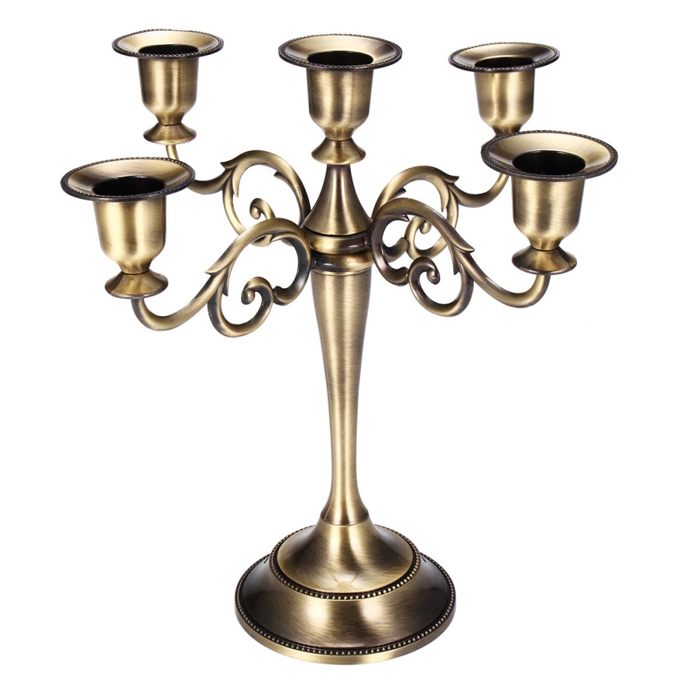 3/5 Arm Vintage Metal Craft Candelabrum Candle Holder Home Wedding Party Decor - 02 - Image 2