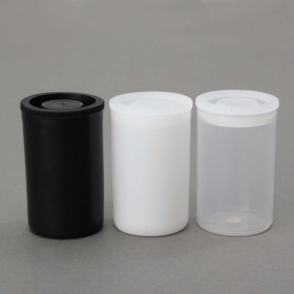 10Pcs Empty Black White Bottle 35mm Film Cans Canisters Containers for Kodak Fuji - Transparent - Image 2