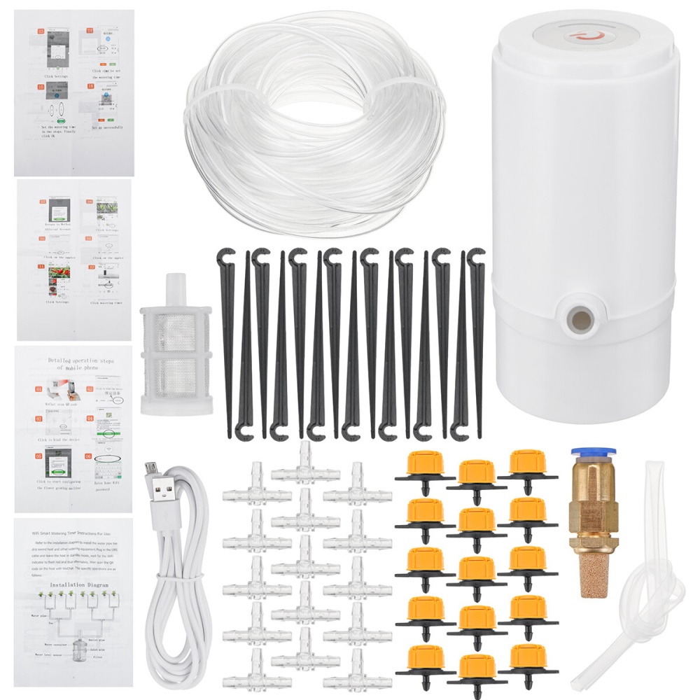 Automatic Garden Watering Timer Drip Irrigation System WIFI Control Self Watering Plant Timer + APP Remote - Type A