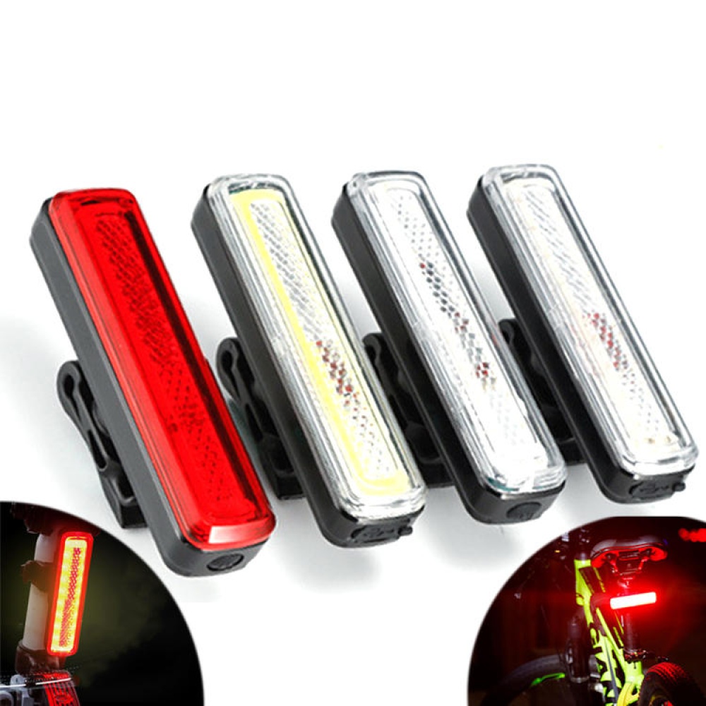 XANES® TL39 High Brightness COB Bike Tail Light 9 Modes IPX6 Waterproof USB Rechargeable Cycling Bike Lamp - Colorful