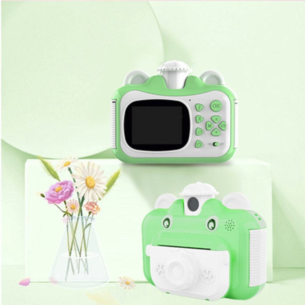 1080P HD Children Digital Camera Video Printer 2.4 Inch Screen 32G Instant Printing Kids Camera for  Birthday Gifts Toys - Green - Image 2