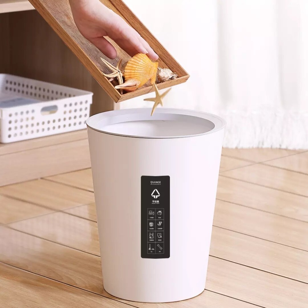 XIAOMI Quange 8.5L Simple Sorting Trash Can Household Ashcan Dustbin - 4 Pcs - Image 2