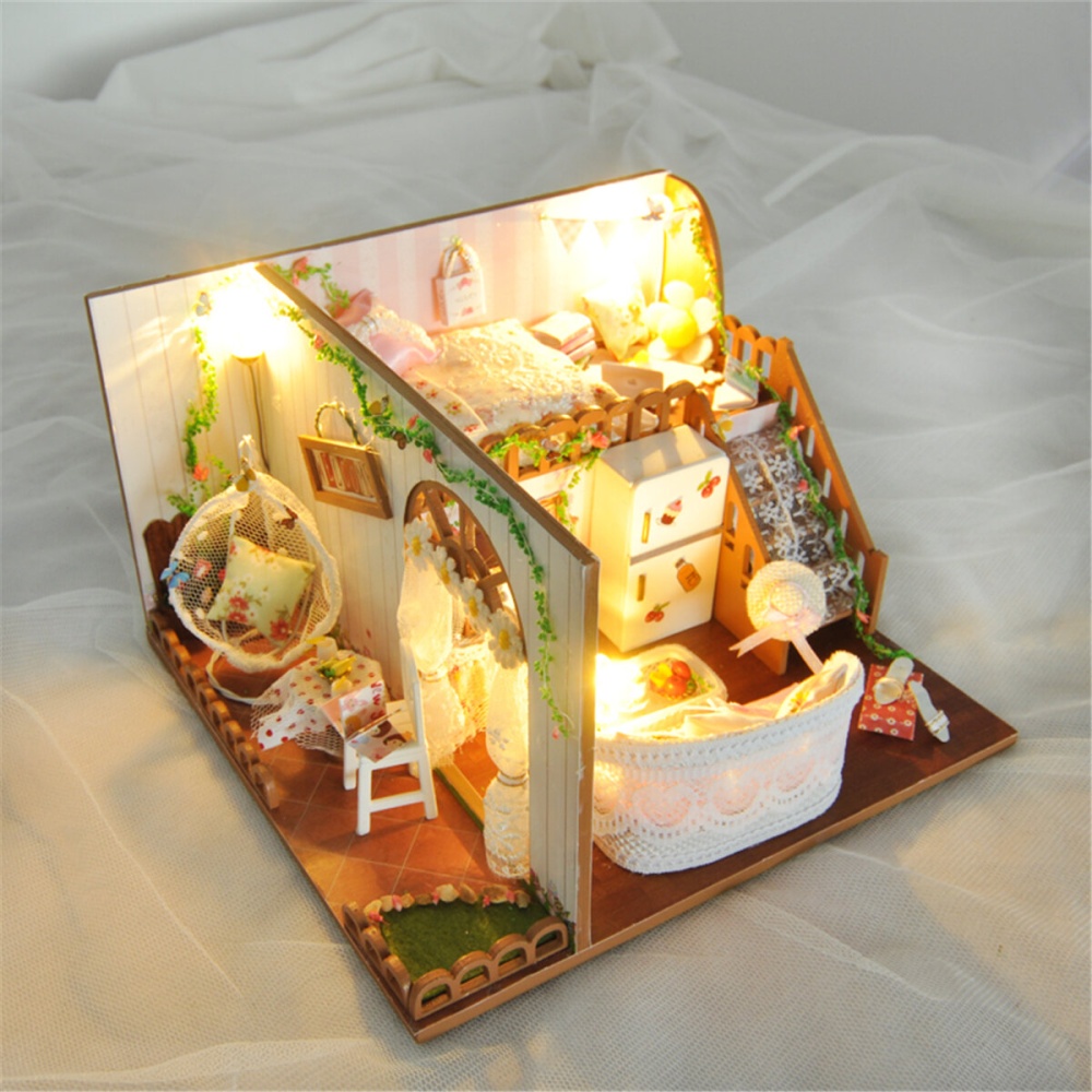 3D Wooden Miniaturas Dollhouse Doll House Furniture DIY Miniature Toys for Children Girl Birthday Gifts - A - Image 2