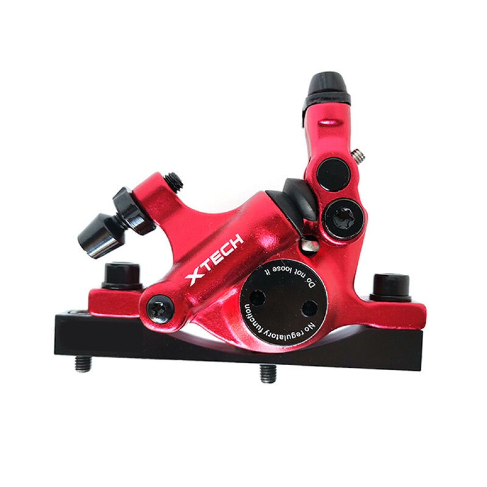 XTECH HB100 Scooters Cable Pull Oil Disc Brake+ Disc Brake+Converter Stainless Steel Electric Scooters Accessories - Red - Image 2