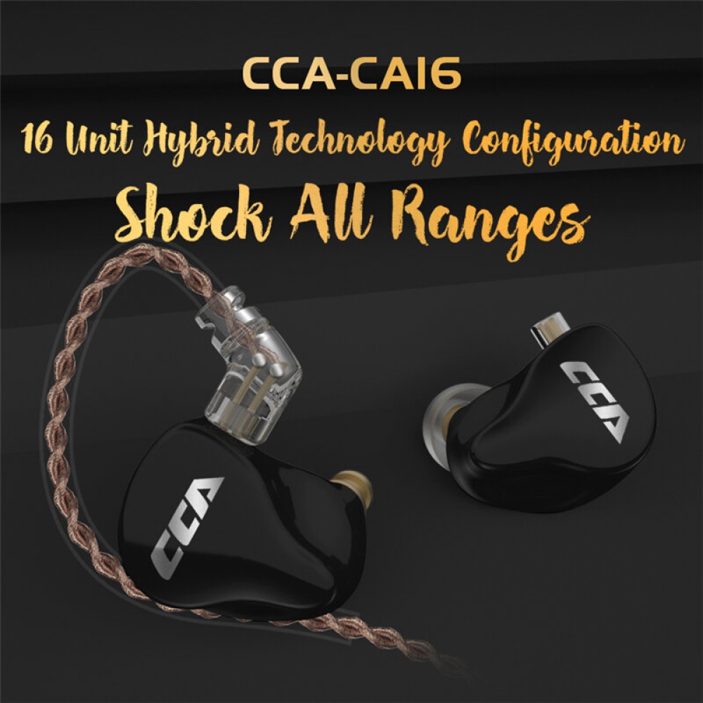 CCA CA16 3.5mm Wired Earphones 16 Drivers 7BA+1DD In Ear Earphone Hifi DJ Monitor Music Stereo Earbuds Headphone - With Mic - Image 2