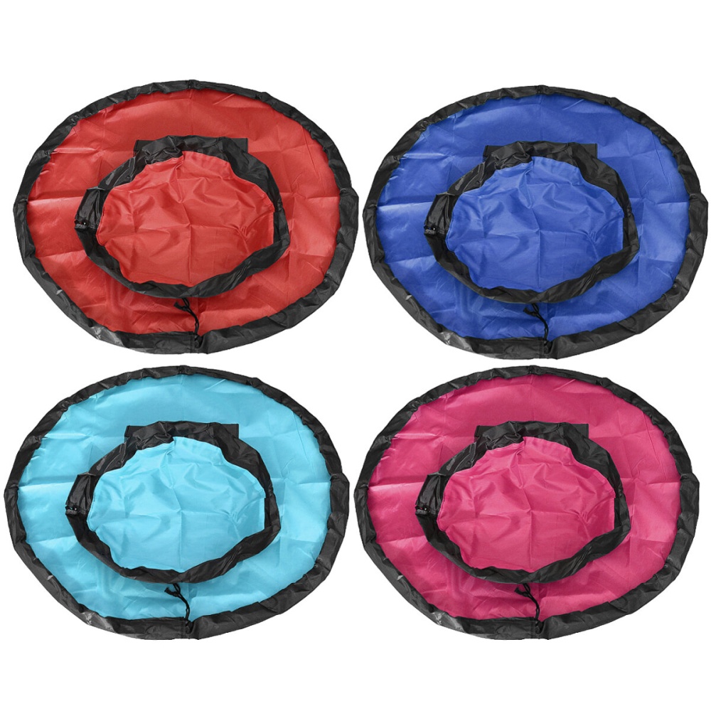 Portable Kids Large Capacity Toys Storage Bag Children Play Mat Organizer Pouch - Red S - Image 2