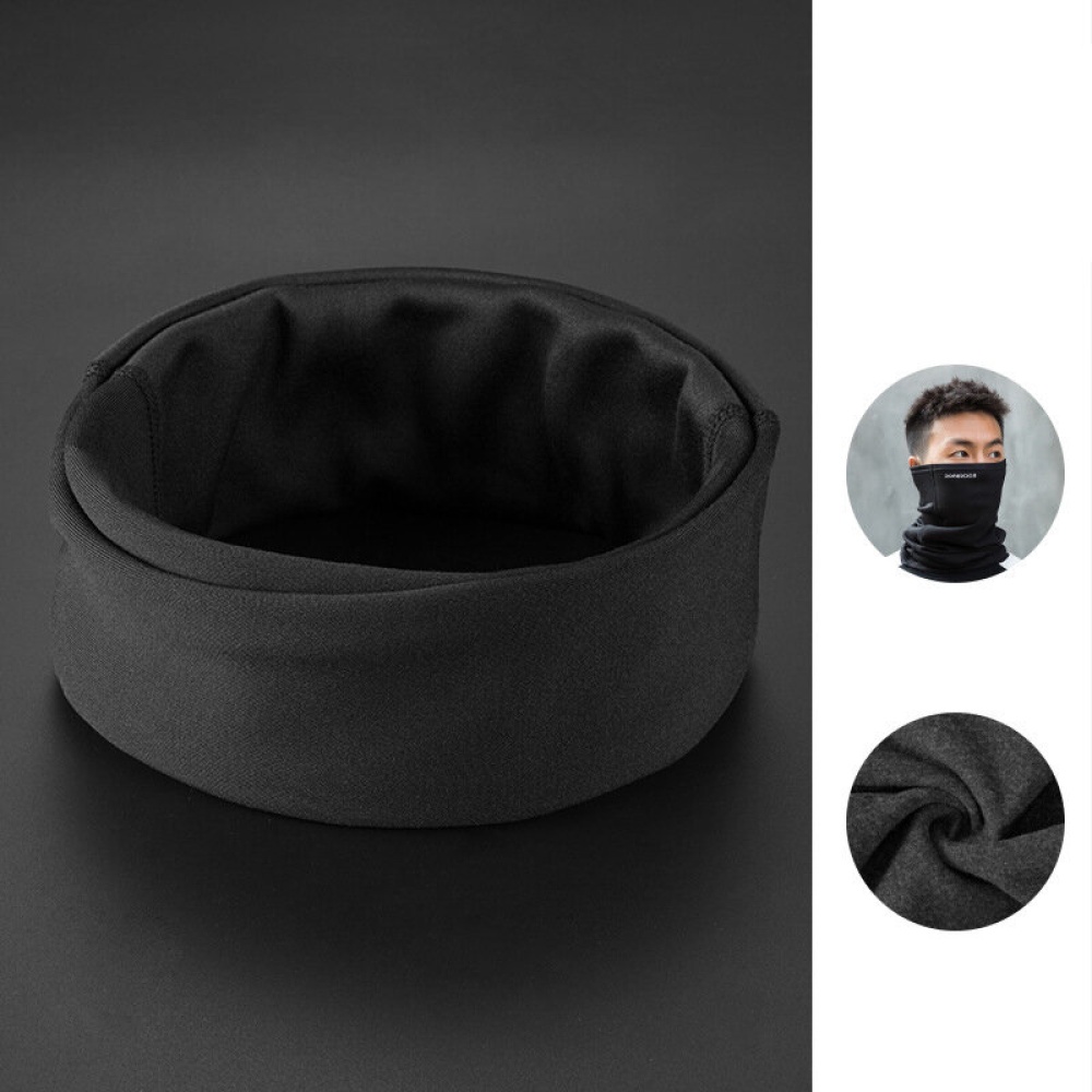 ROCKBROS Multifunction Fleece Face Mask Neck Scarf Sport Cycling Bike Mask Hat - Black - Image 2