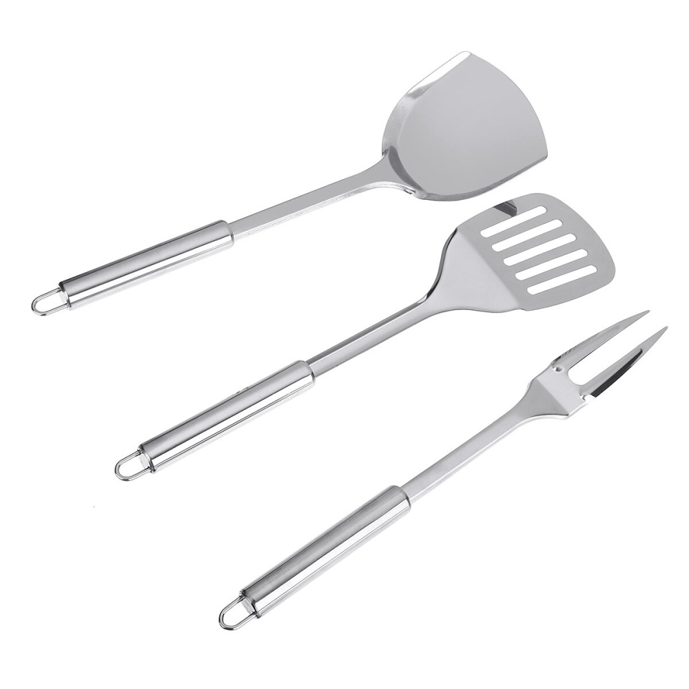 3 Pcs Kitchen Tool Stainless Steel Kitchenware Spatula Meat Fork Leakage Shovel - Image 2