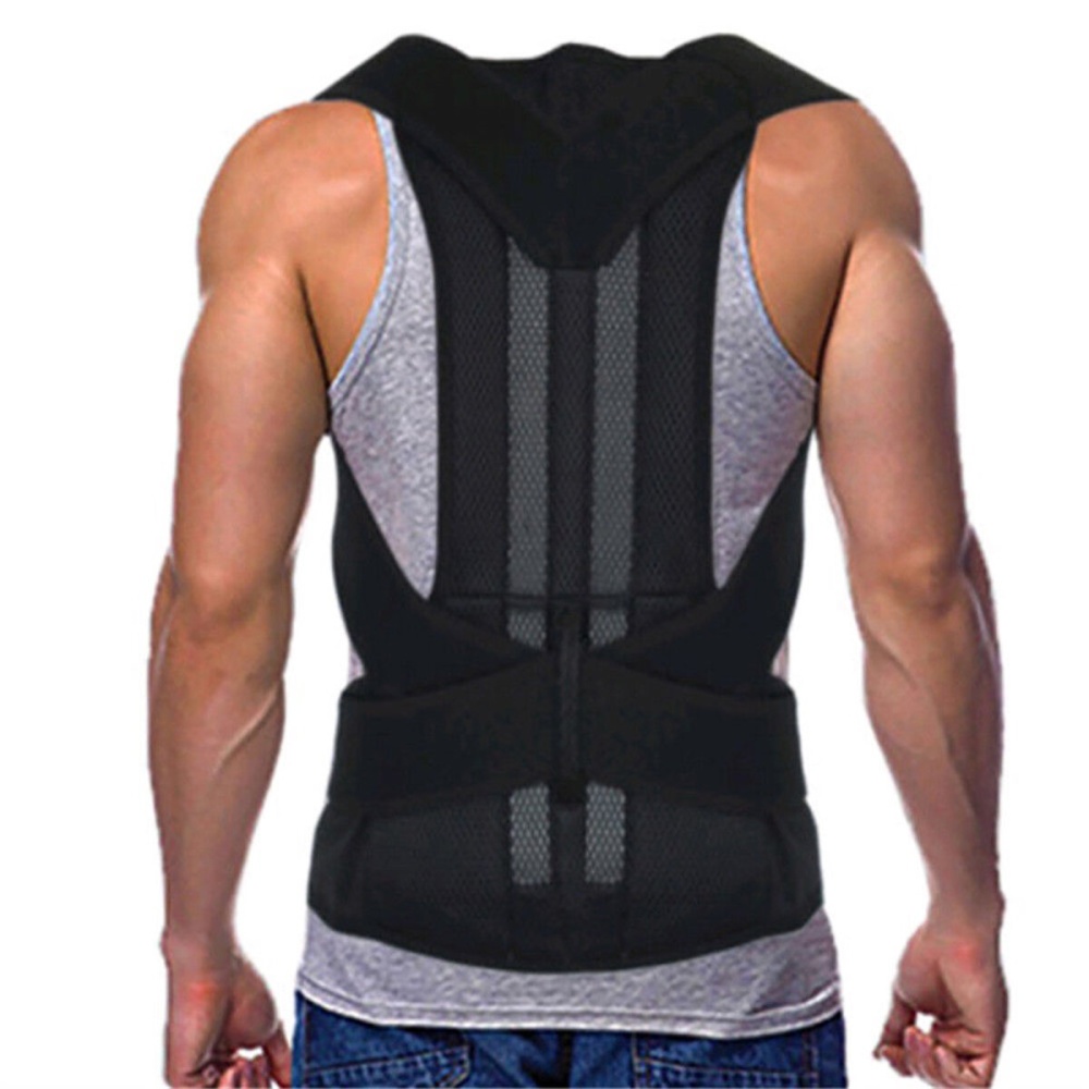 Adjustable Back Support Belt Back Posture Corrector Shoulder Lumbar Spine Support Back Protector - 5XL - Image 2