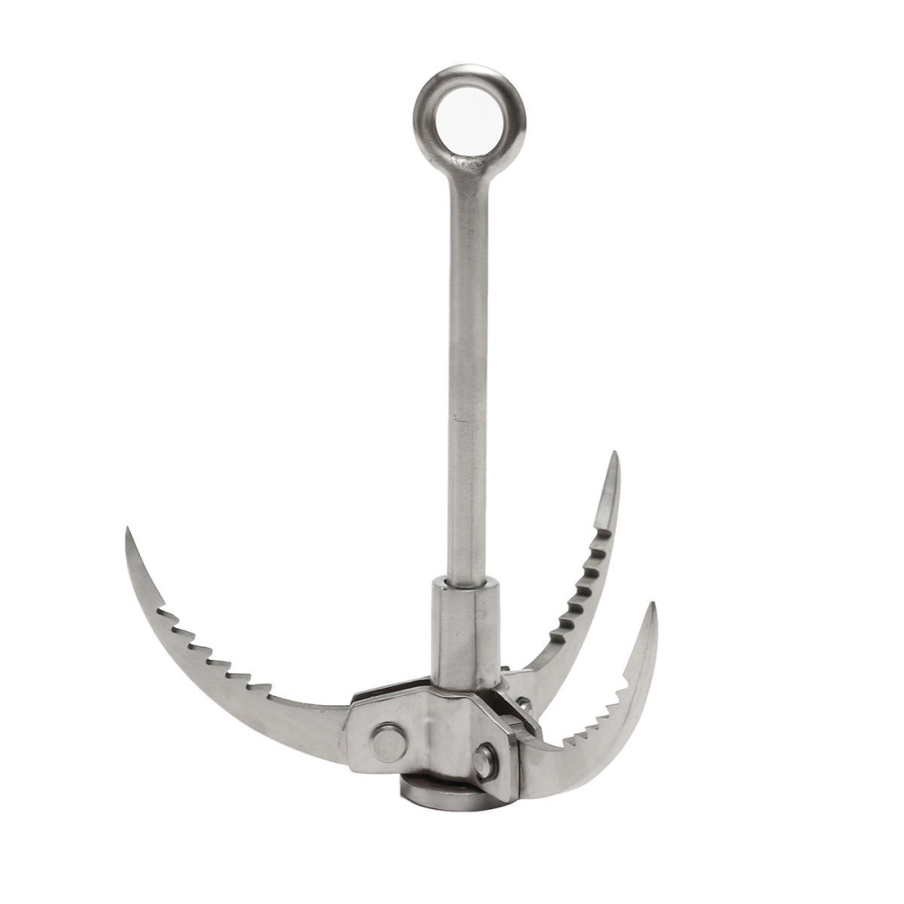 IPRee Outdoor Mountaineering Hook Climbing Folding Clasp Grappling Steel Buckle 3 Toothed Claws - Image 2