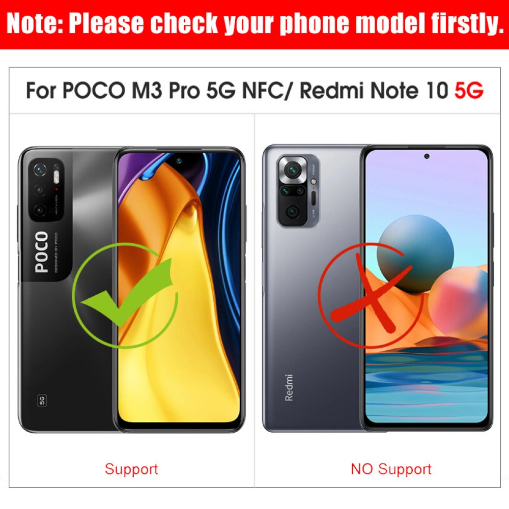 for POCO M3 Pro 5G NFC Global Version/ Xiaomi Redmi Note 10 5G Case Foldable Flip Plating Mirror Window View Shockproof Full Cover Protective Case N - Image 2